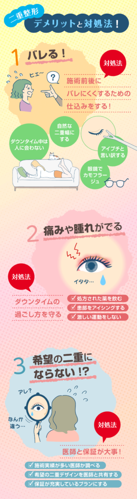 二重整形はバレバレ?二重整形にはデメリットもある